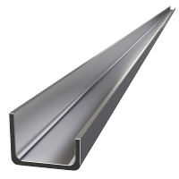 Алюминиевый неравнополочный швеллер 125х55 